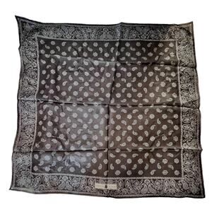 ROBERT TALBOTT Fine Silk Scarf Printed in Italy - Blue - Semi Sheer